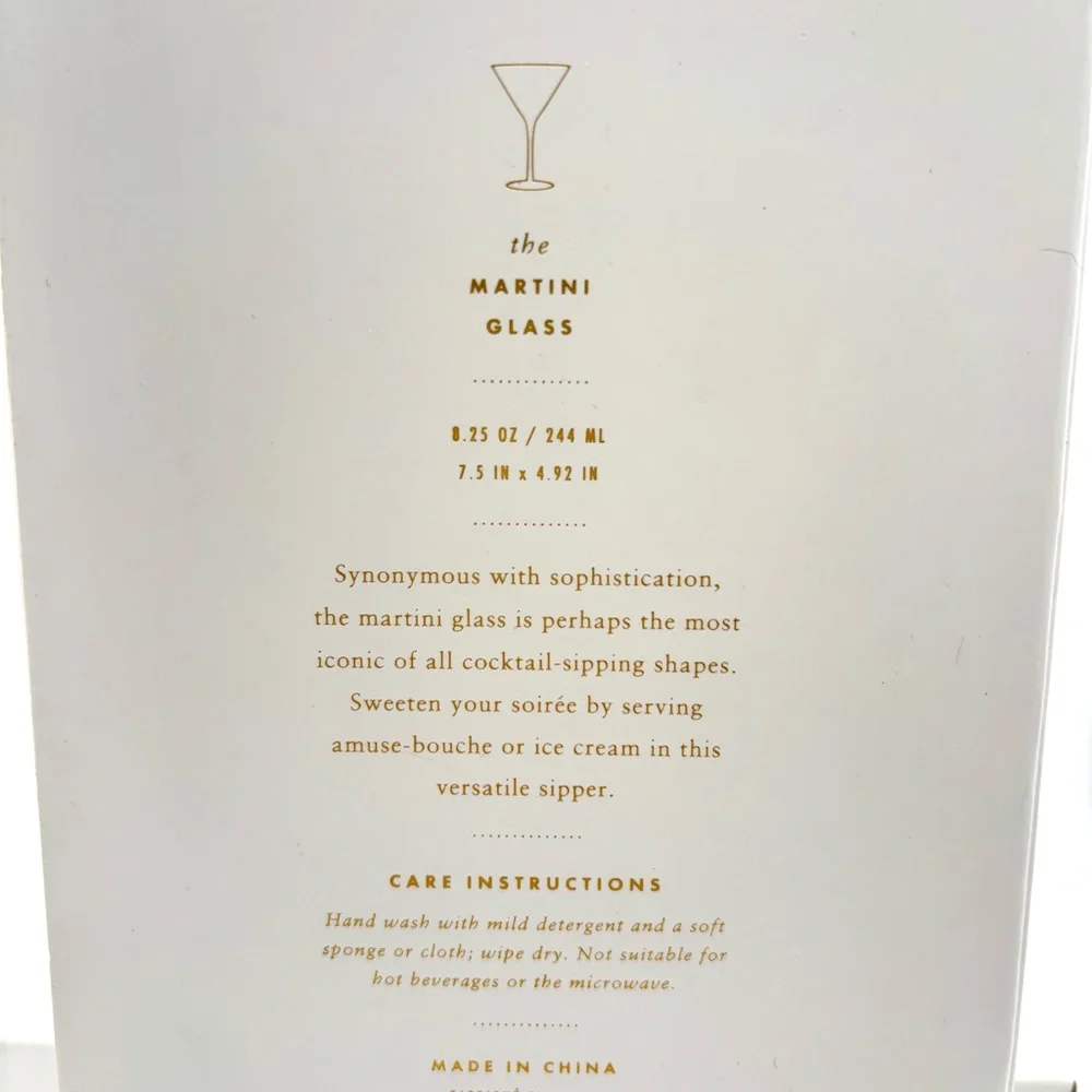 New Set of 2 Anthropologie Zaza Martini Glasses Honey Luster Marigold Iridescent - Picture 10 of 10